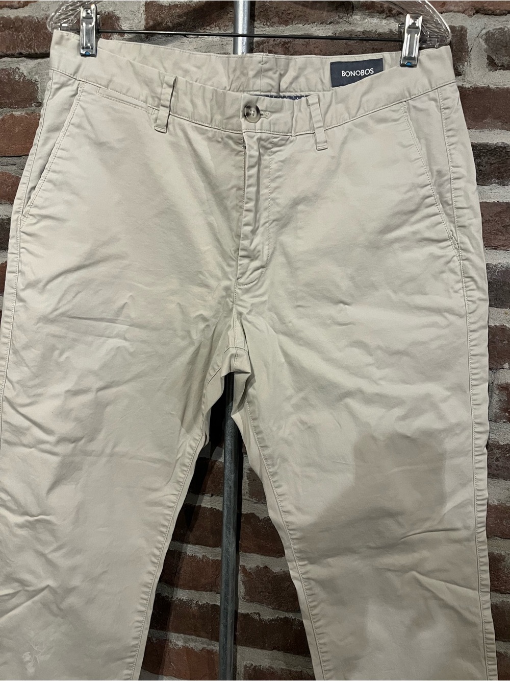 Bonobos Men's Chinos in Light Cream - Picture 2 of 13